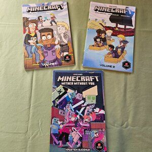 Mojang Minecraft Vol 1 & 2 and Wither Without You by Kristen Gudsnuk Vol1 Bundle